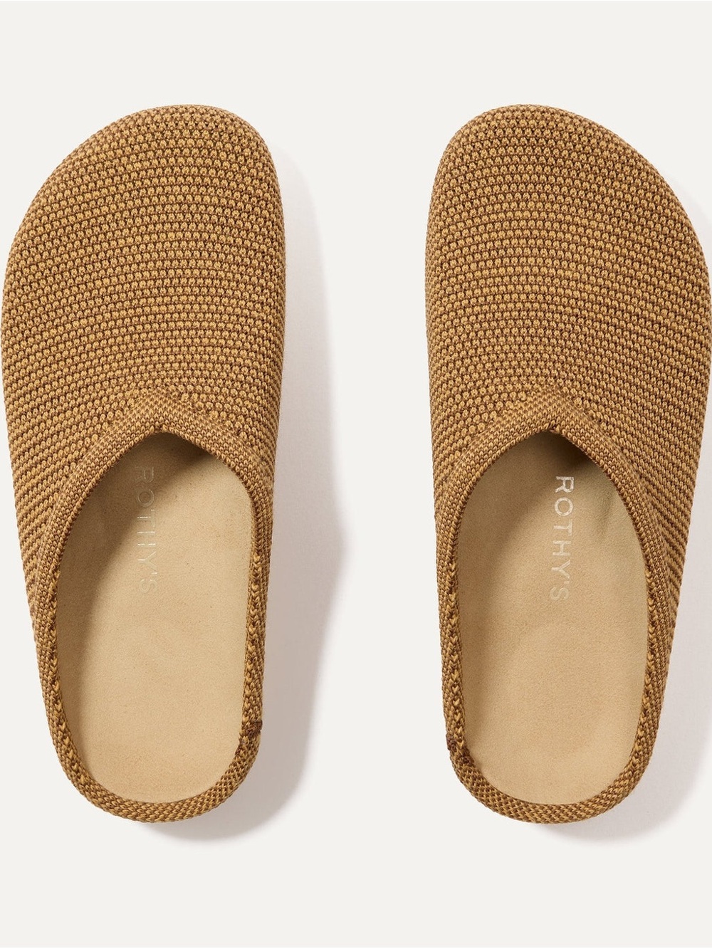Rothy's Casual Clog in Wheat Raffia-Knit